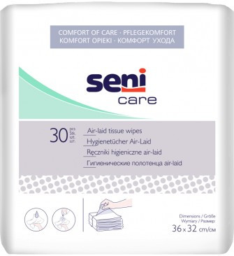 Seni Care Air Laid törlőkendő - 30db