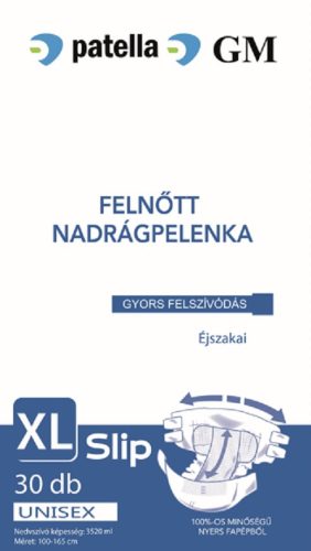 GM Nadrágpelenka éjszakai XL Slip 3500 ml - 30db