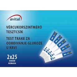 Avital tesztcsík 2x25 db