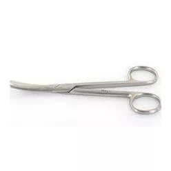 Sebészeti olló 18cm hajlított/tompa/hegyes cooper