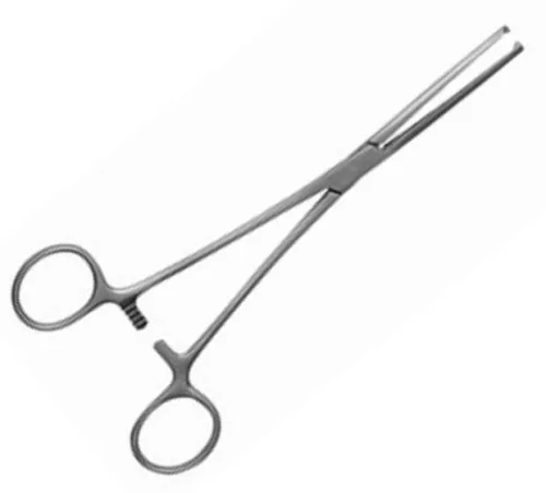 Érfogó egenes (kocher) 16cm horgas végű