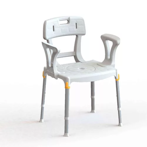 Zuhanyszék WC-vel 150 kg-ig