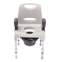   AQ-TICA confort háttámlás zuhany és wc szék szürke 130kg-ig