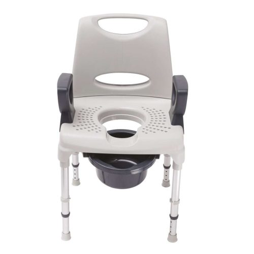 AQ-TICA confort háttámlás zuhany és wc szék szürke 130kg-ig