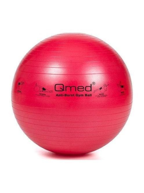 Fizioball gimnasztikai labda 55 cm Qmed - piros