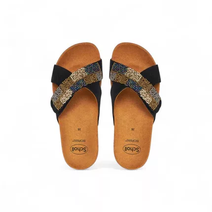 Scholl La Serena Strap papucs fekete