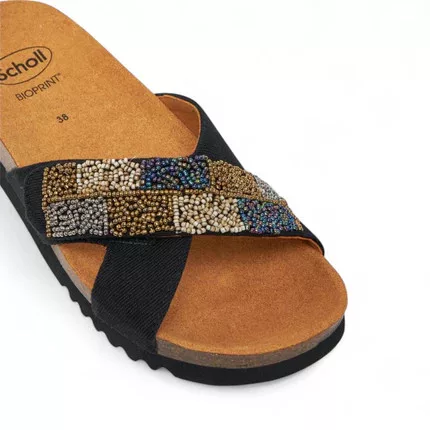 Scholl La Serena Strap papucs fekete