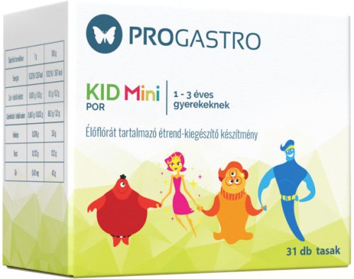 PROGASTRO Kid Mini 1-3 év élőflórás gyermek étrend kiegészítő -  31db