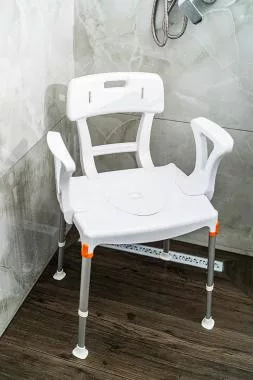 KING Szoba WC és zuhanyszék 3in1 háttámlával és karfával