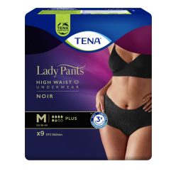 TENA Lady Pants Plus Noir Fekete színű M - 9 db