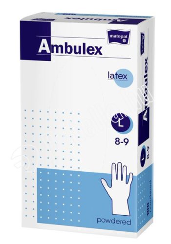 Ambulex Latex vizsgálókesztyű púderezett 100 db