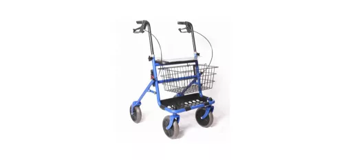 GM 4258 kék acél négykerekű rollátor 130 kg