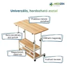 Univerzális asztal állítható magassággal és polcokkal