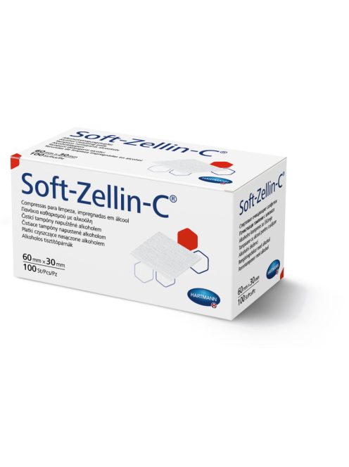 Soft-Zellin C alkoholos törlő 60x30mm - 100 db 
