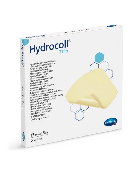 Hydrocoll thin vékony hidrokolloid kötszer (15x15 cm; 5 db) 