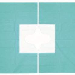   Foliodrape® Protect variálható, kétrétegű, ragasztós szélű, lyukas lepedő, (45x75 cm; 65 db)