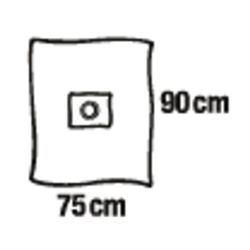 Foliodrape® Protect izoláló lepedő, lyukas Ø7 cm, ragasztós szélű, (90x75 cm; 40 db)