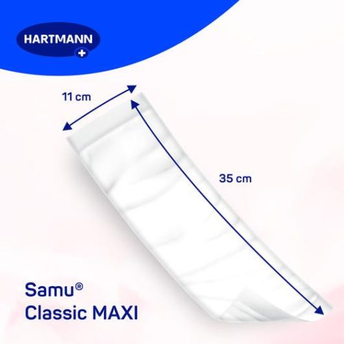 Samu® Classic Maxi nőgyógyógyászati betét (11x35 cm; 10 db)