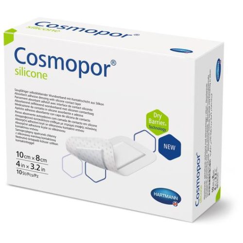 Cosmopor® silicone szigetkötszer (10x8 cm; 10 db)