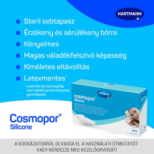 Cosmopor® silicone sebtapasz (15x8 cm; 5 db)