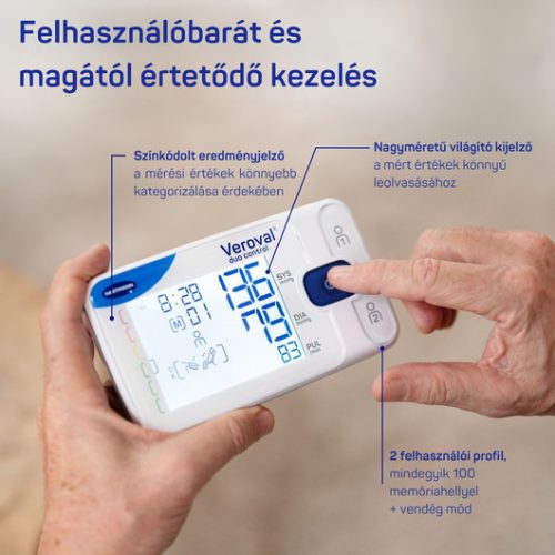 Veroval® duo control felkari vérnyomásmérő (Medium; 1 db)