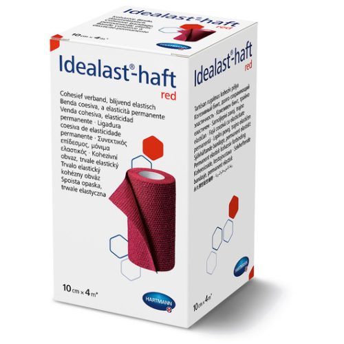 Idealast®-haft öntapadó kompressziós pólya piros (10cmx4m; 1 db)