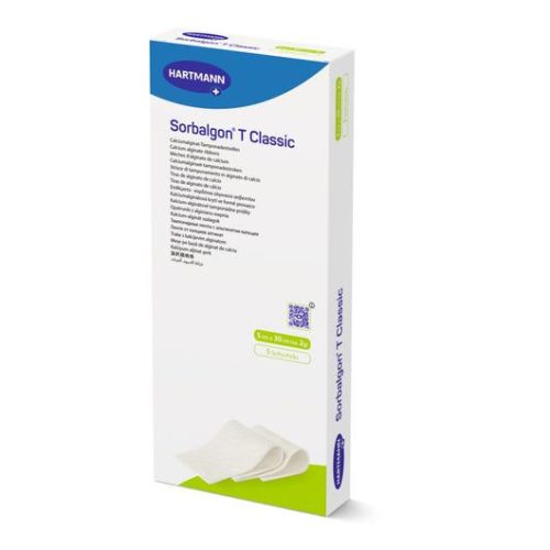 Sorbalgon® T Classic kalcium-alginát kötszer (5x30 cm; 2g; 5 db)