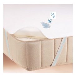   Vízhatlan ágyvédő lepedő GUMIPÁNTOS frottír / PVC 90x200cm