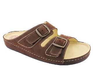 Salus Férfi Kétcsatos Papucs Barna 42