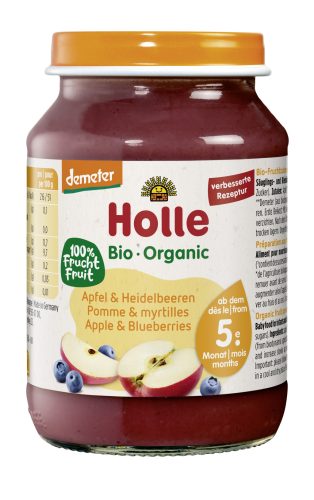 Holle bio bébiétel alma-feketeáfonya 190 g