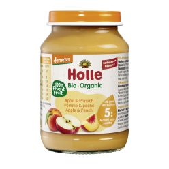 Holle bio bébiétel őszibarack-alma 190 g