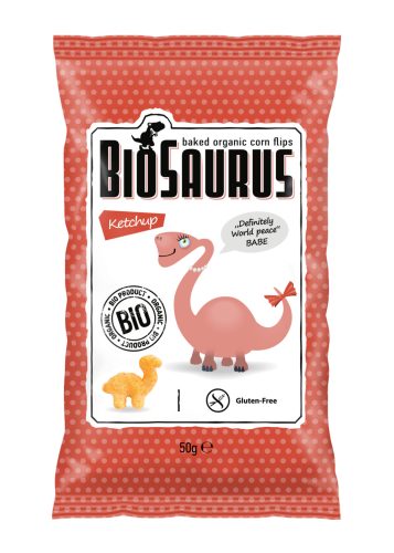 Biopont bio kukoricás snack ketchupos biosaurus babe 50 g