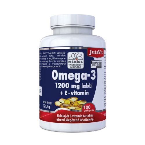 Jutavit omega-3 halolaj + e-vitamin 1200 mg 100 db