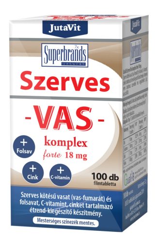 Jutavit szerves vas komplex forte 18 mg 100 db