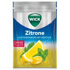 Wick citromos és mentolos torokcukorka cukormentes 72 g