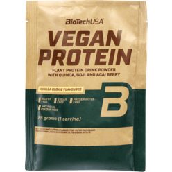   Biotech vegan protein vaníliás sütemény ízű fehérje italpor 25 g