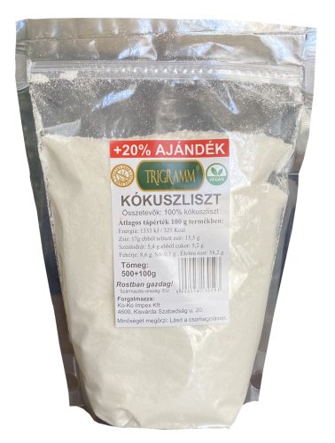 Trigramm kókuszliszt 500g+20% ajándék 600 g