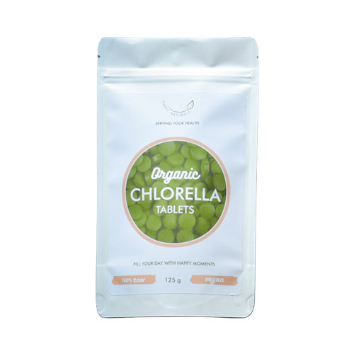 Happy Naturals organic chlorella tabletta 125 g