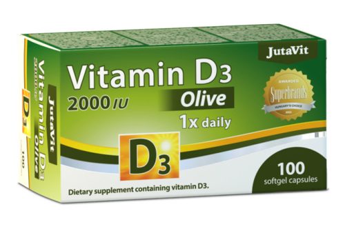 Jutavit d3-vitamin 2000 NE oliva lágykapszula 100 db