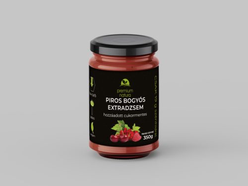 Premium Natura low carb vegyes piros ribizli-meggy-málna extra dzsem 350 g