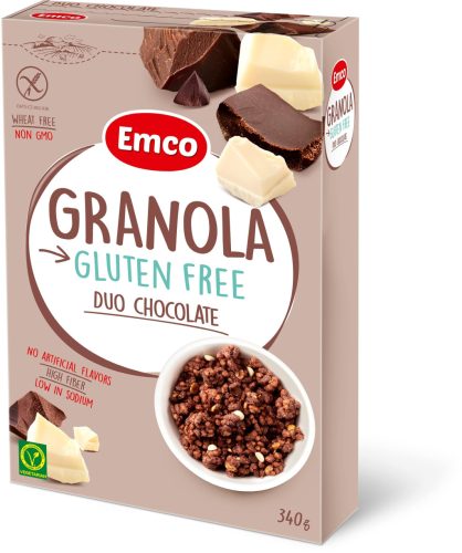 Emco gluténmentes müzli kétféle csokoládéval 340 g