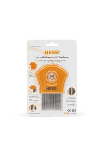 HESS! Fém tetűfésű nagyítóval PP foglalatban