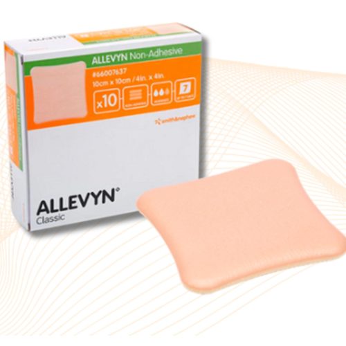 Allevyn Non-Adhesive hidrocelluláris habkötszer ragasztószegély nélkül 10 x 10 cm (10)