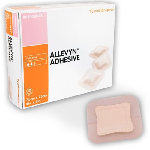 ALLEVYN ADHESIVE 7,5 X 7,5 CM hidrocelluláris habkötszer ragasztószegéllyel
