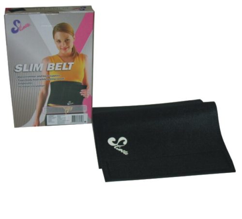 Fogyasztó - alakformáló deréköv tépőzáras fekete SLIM BELT