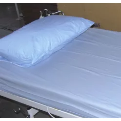 Vízhatlan ágyvédő PVC fehér lepedő 170x130 cm