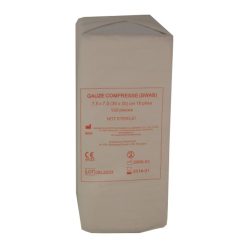   Mull lap nem steril 7,5x10 (30x40-ről) 16 réteg  100 db/doboz