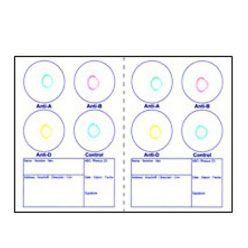 Vércsoport meghatározó kártya Eldoncard dupla 25x2x