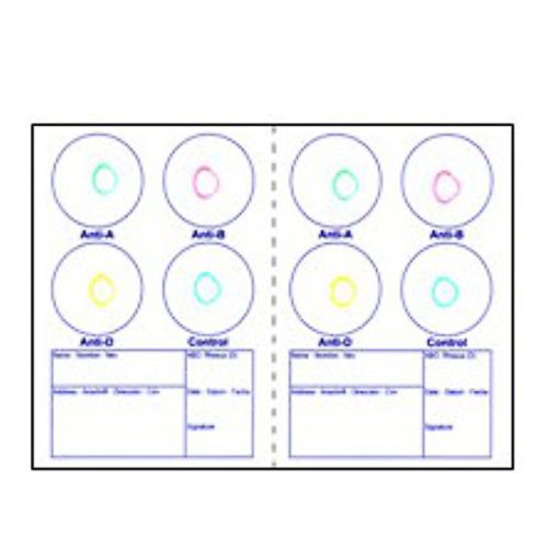 Vércsoport meghatározó kártya Eldoncard dupla 25x2x