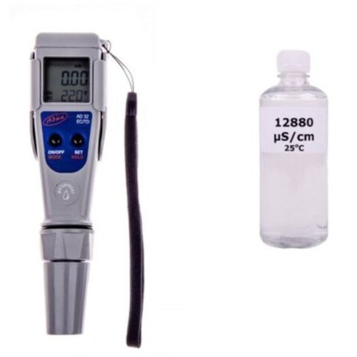 Vezetőképesség mérő AD-32 EC/TDS/Temp mérő + 100ml kalibráló oldat